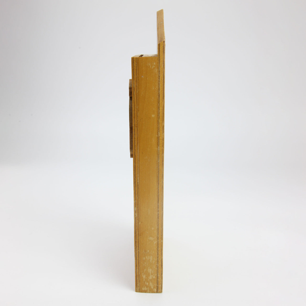 Vintage 1960s Wooden Kitchen Shopping Reminder Knife Holder Block