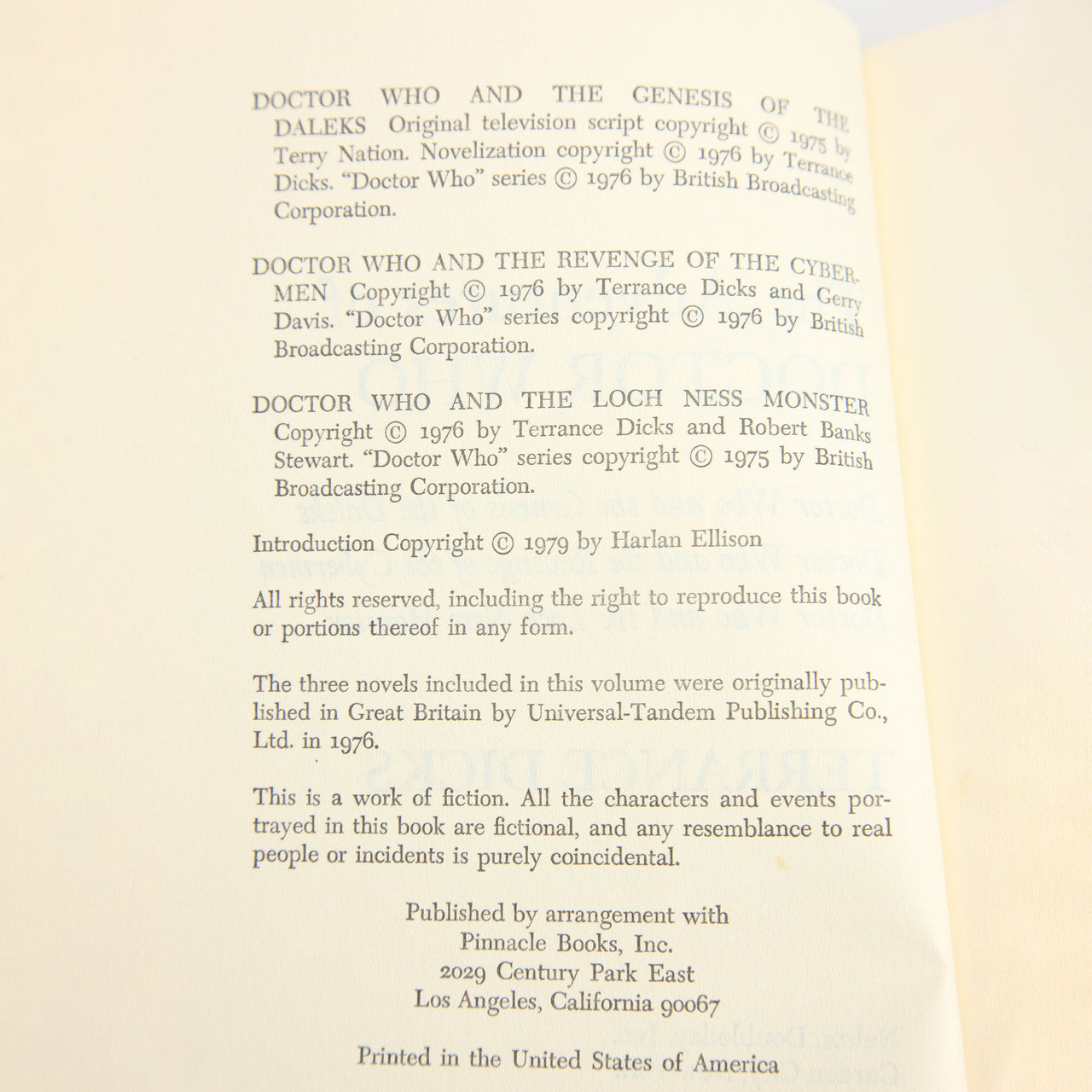 The Adventures of Dr. Who by Terrance Dicks 1979 Book Club Edition HCDJ