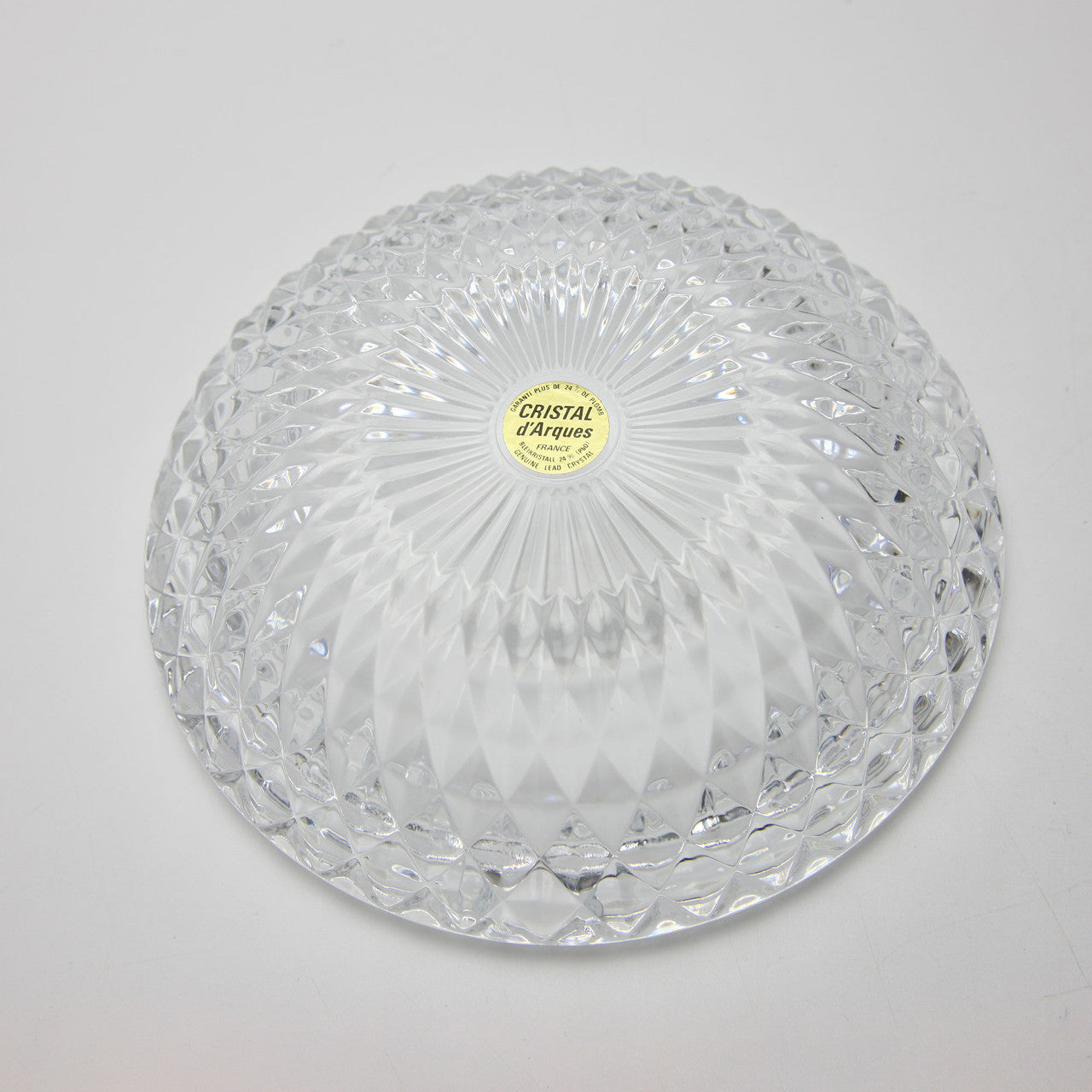 Vintage Cristal d'Arques Lead Crystal Ashtray Hollywood Regency Style