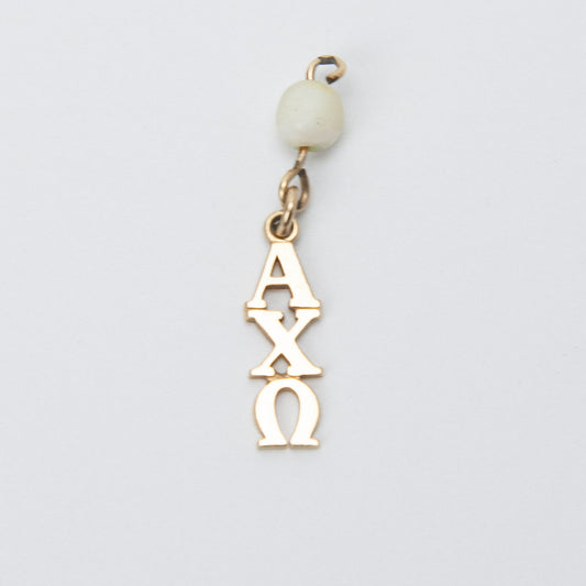 Vintage Alpha Chi Omega 10K Gold Lavilear Pendant