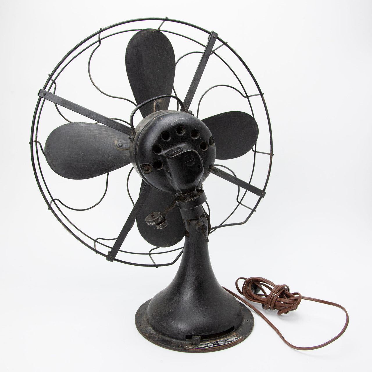 Vintage Diehl Electric Cast Iron 3-Speed Fan - Parts or Repair
