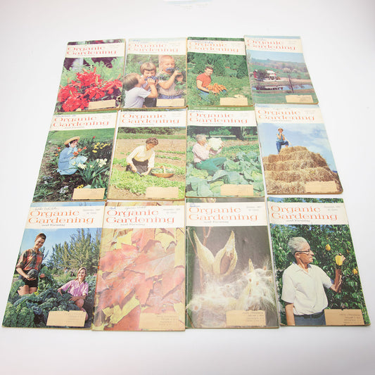 1963 Organic Gardening and Farming Magazine Complete Year Rodale Press
