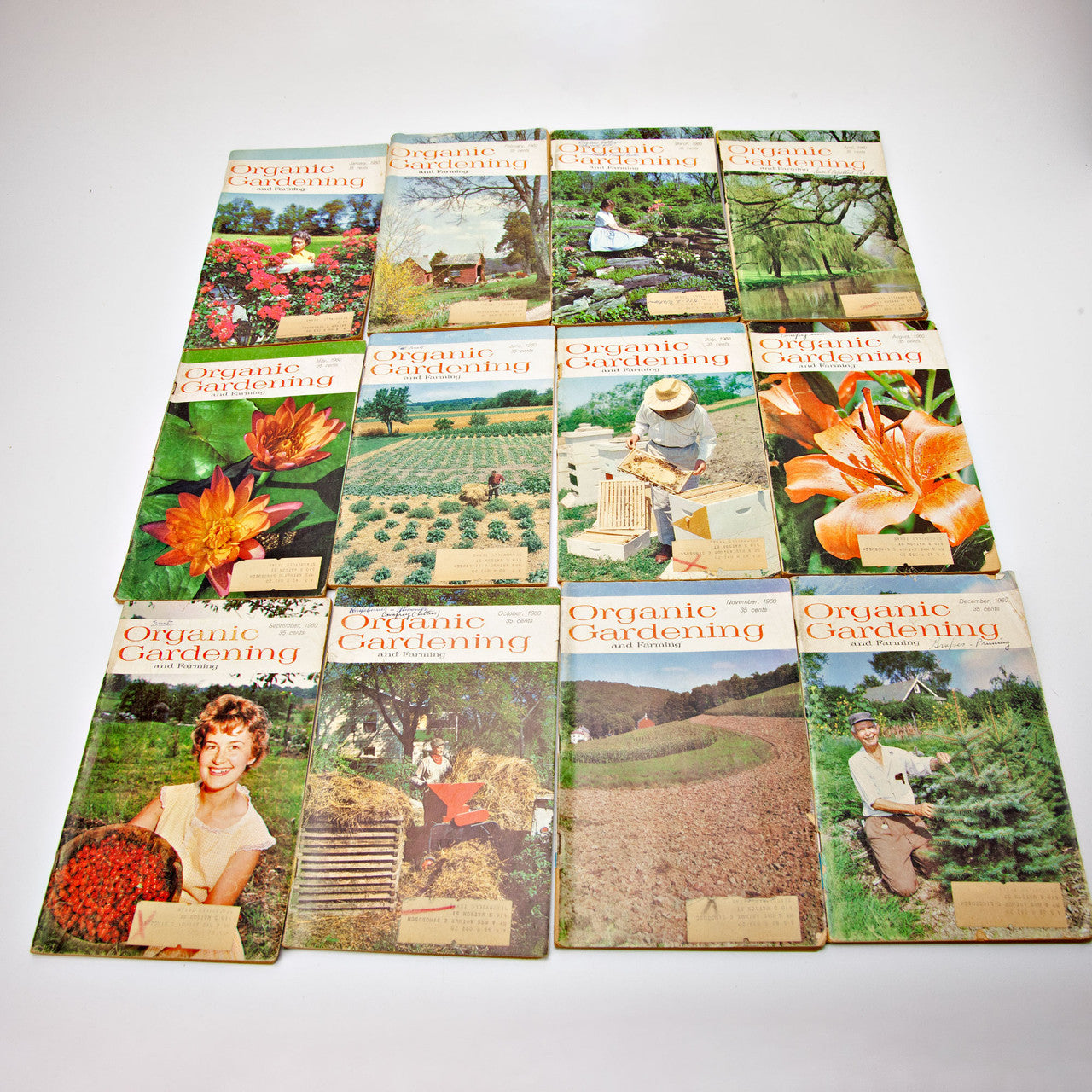 1960 Organic Gardening and Farming Magazine Complete Year Rodale Press