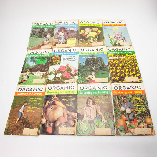 1958 Organic Gardening and Farming Magazine Complete Year Rodale Press