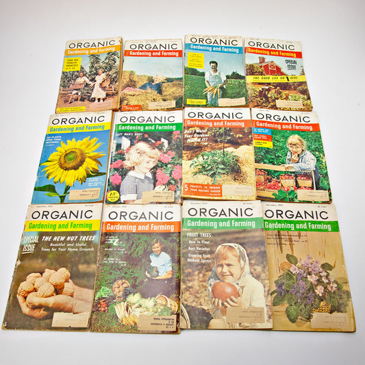 1957 Organic Gardening and Farming Magazine Complete Year Rodale Press