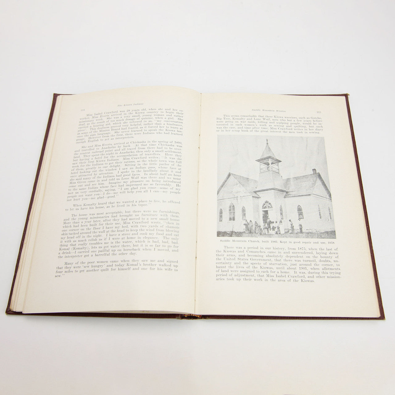 The Kiowa Indians Signed Hugh Corwin 1958 Hardcover