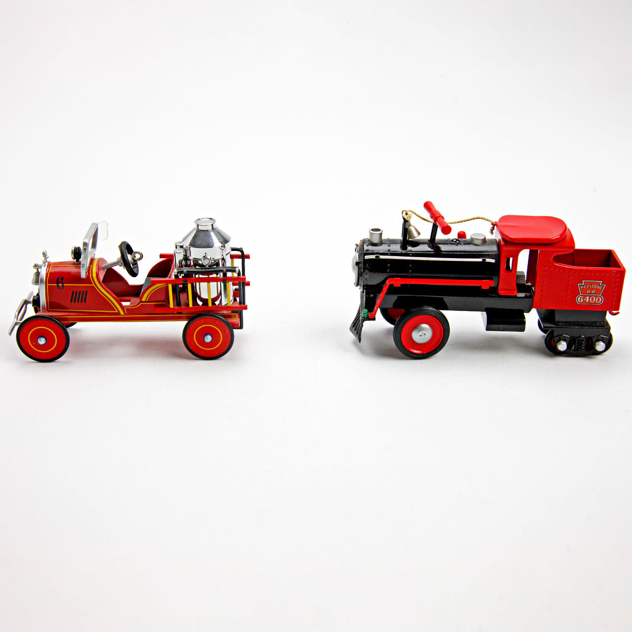 Hallmark Kiddie Car Classics and Xonex Firetruck Car Lot of 4