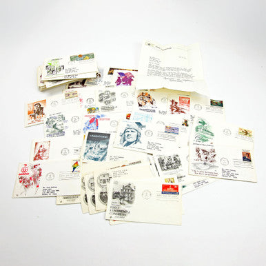 1970s First Day Cover Lot of 77 – USPS Inserts & Letters Included