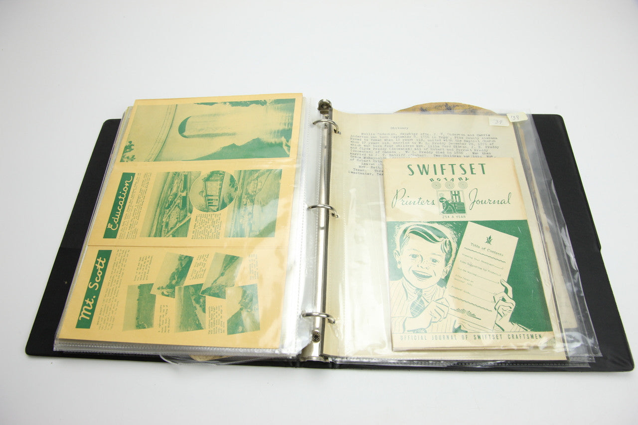 1937–1939 Kiwanis Scrapbook – Brochures, Correspondence, Lawton OK Ephemera