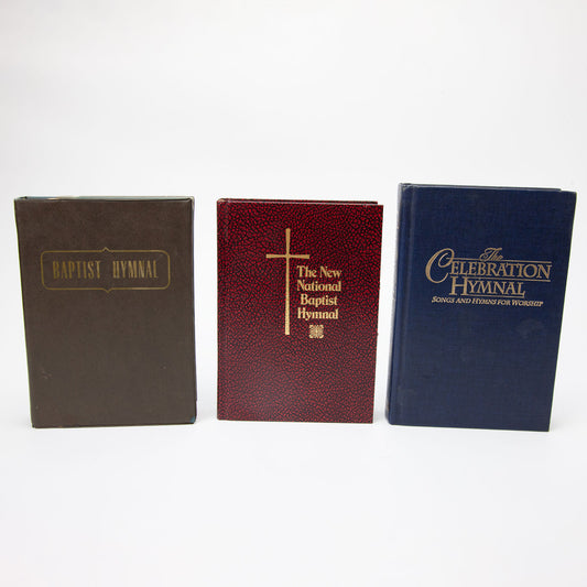 Vintage Baptist Hymnal Book Lot of 3 Worship Songbooks