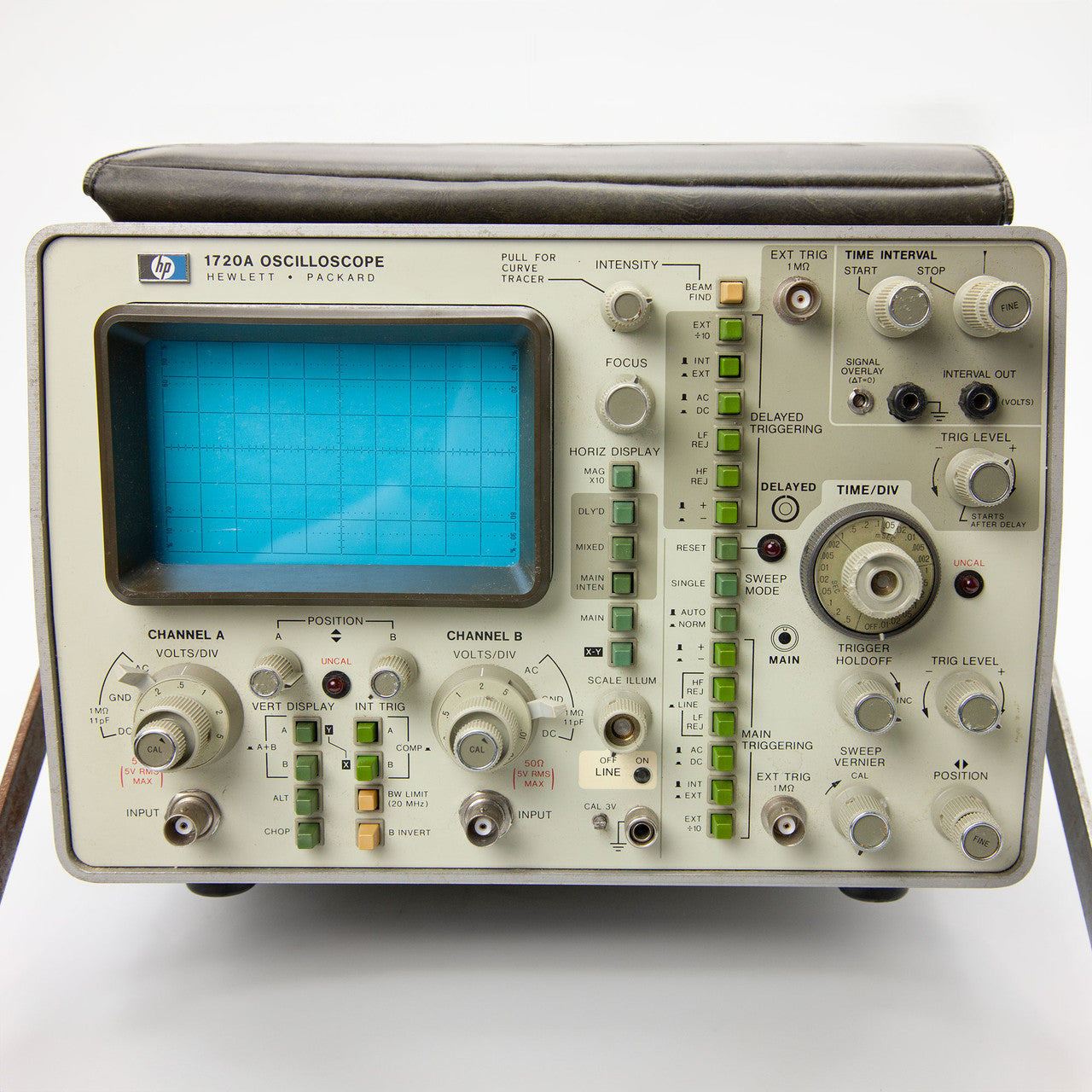 Hewlett-Packard 1720A Dual Channel Oscilloscope with Accessories