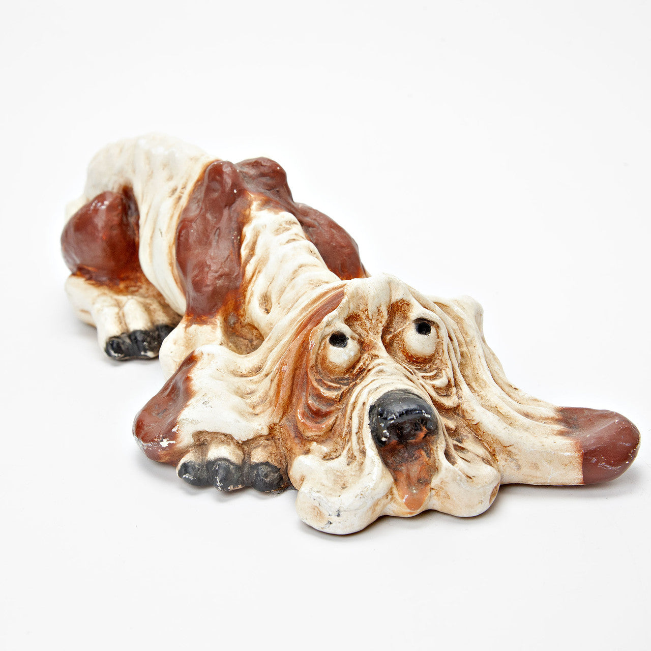 1976 Universal Statuary Basset Hound Chalkware Dog Statue