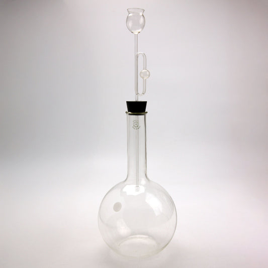 Vintage Pyrex 2000ml Round Bottom Boiling Flask with Stopper