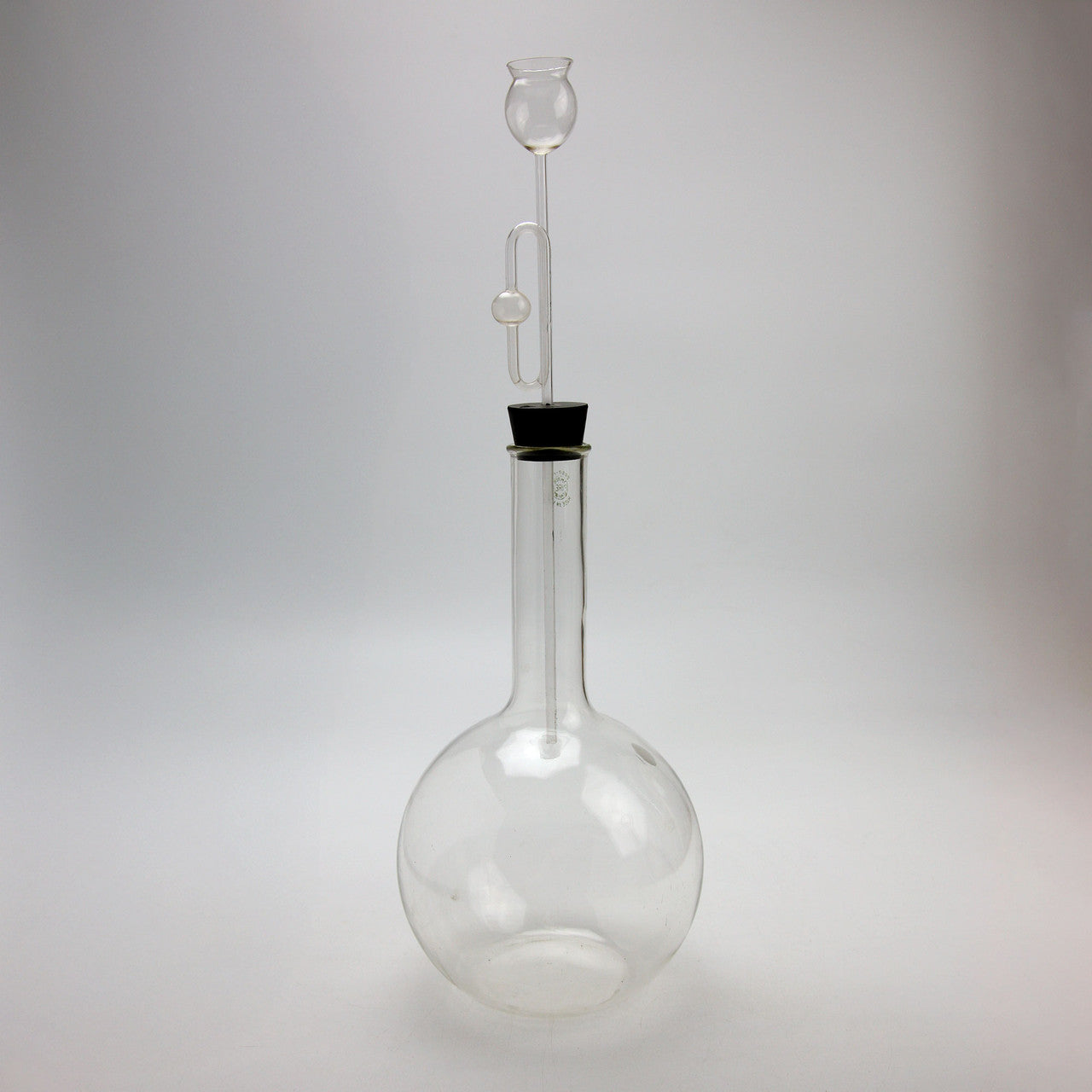 Vintage Pyrex 2000ml Round Bottom Boiling Flask with Stopper