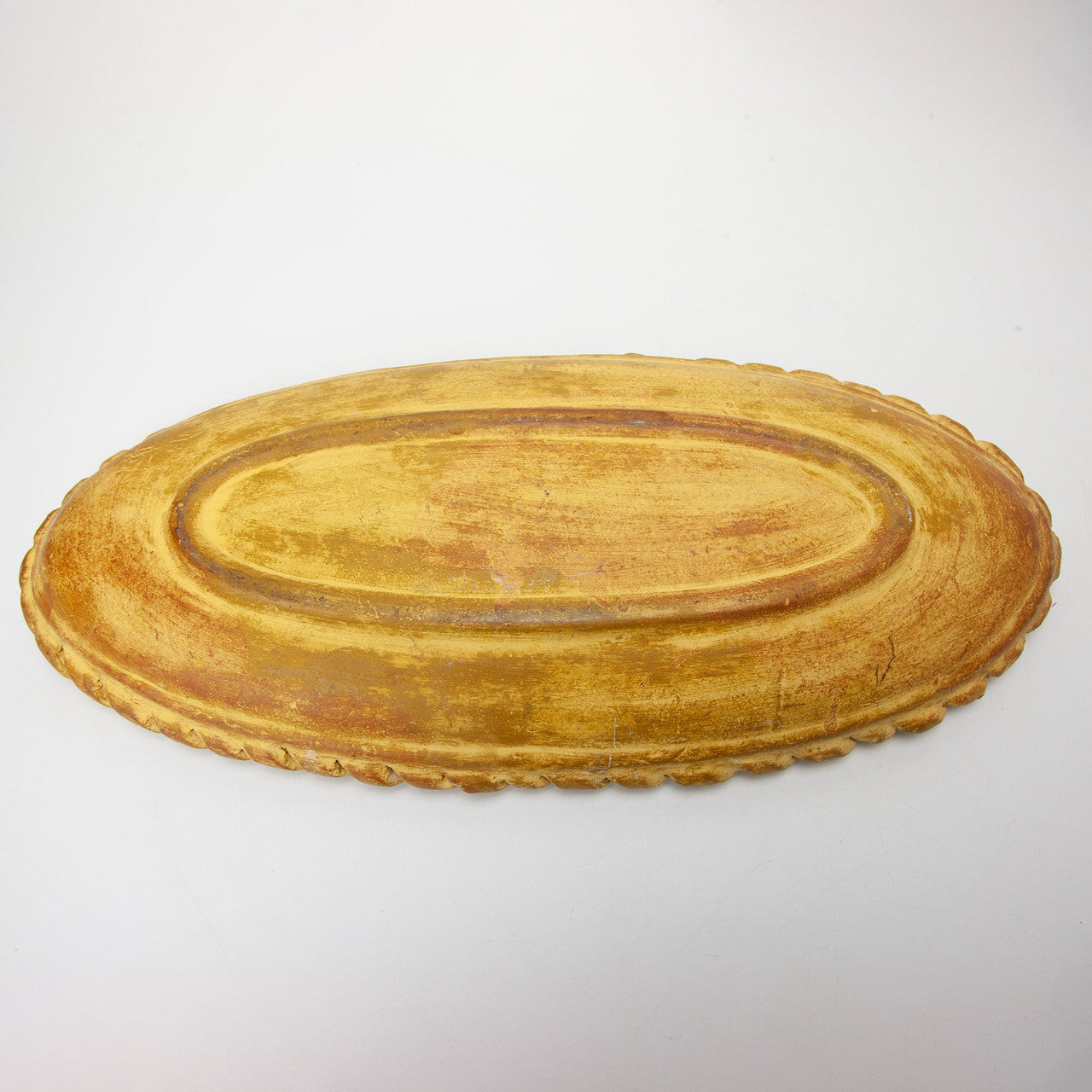 Mexican Terracotta Hand-Painted Fruit Bowl Decor Piece 23"