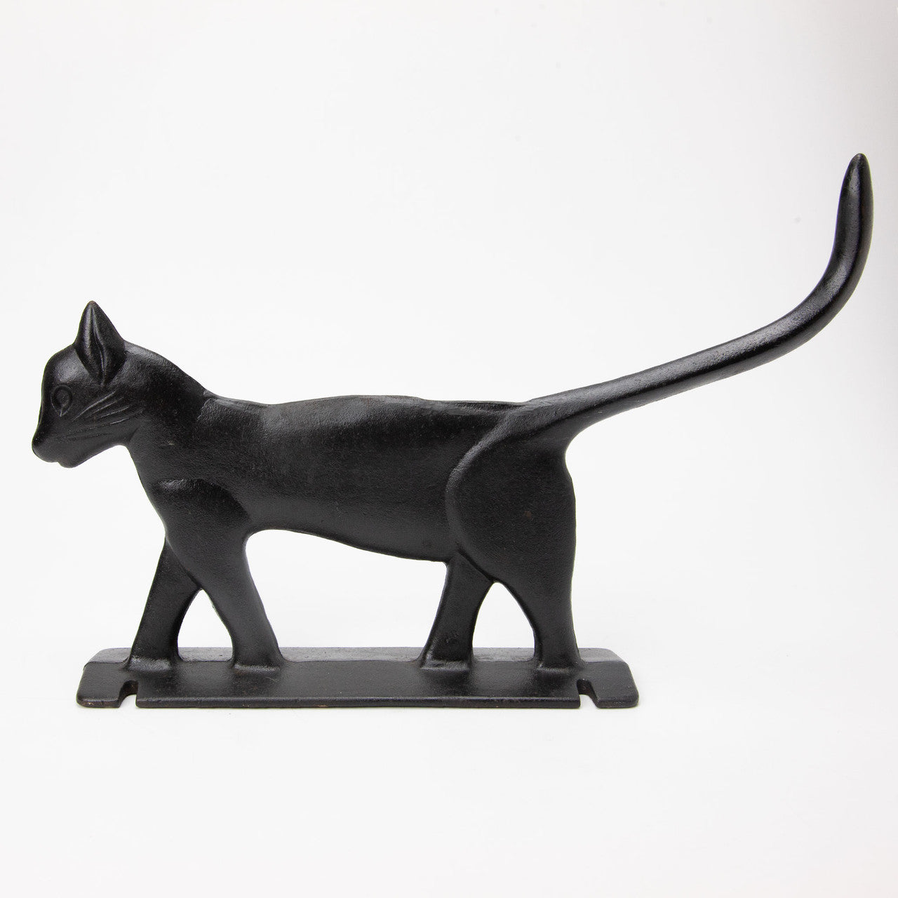 Cast Iron Black Cat Boot Scraper Doorstop