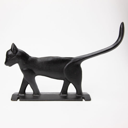 Cast Iron Black Cat Boot Scraper Doorstop