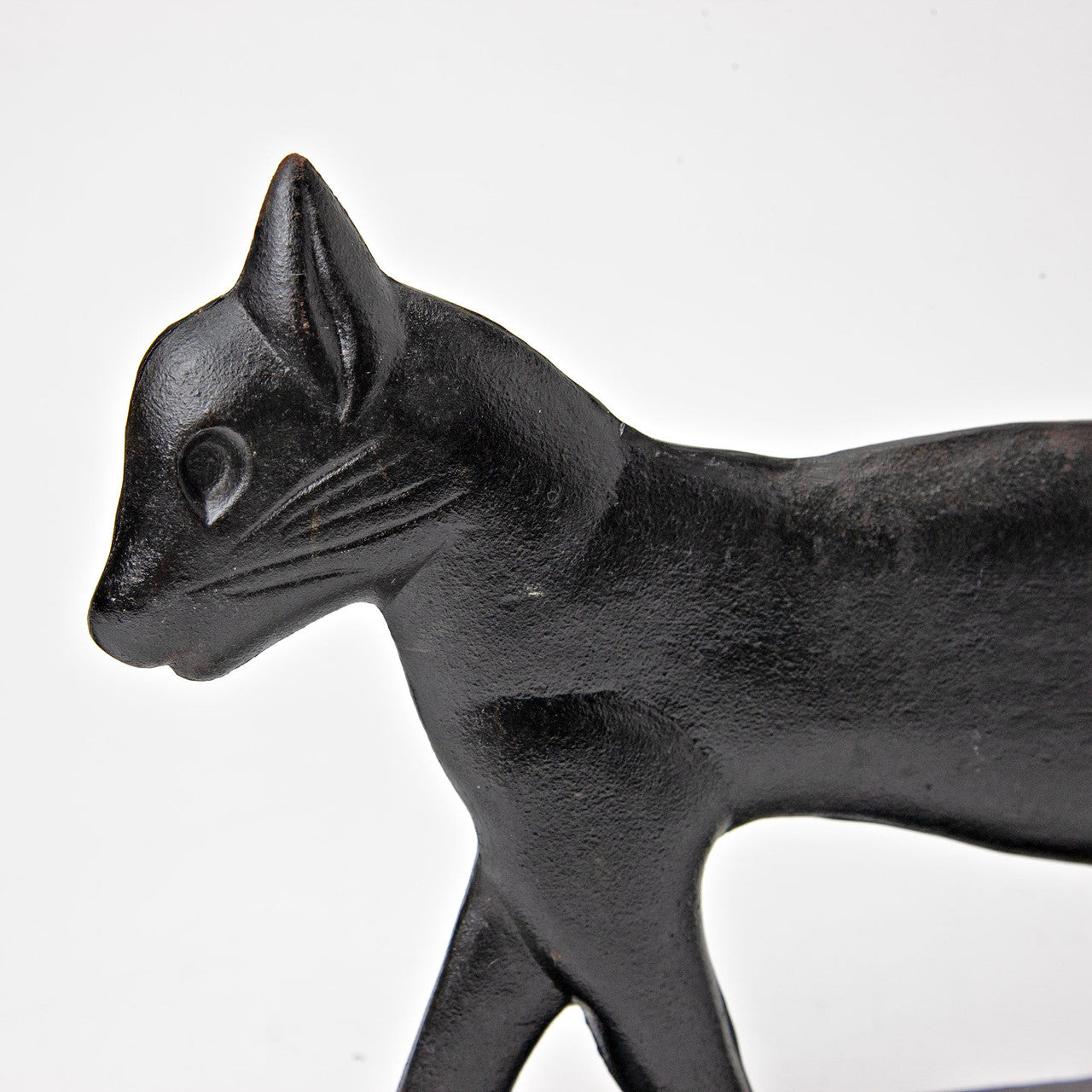 Cast Iron Black Cat Boot Scraper Doorstop