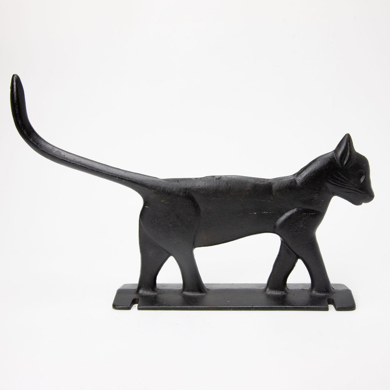 Cast Iron Black Cat Boot Scraper Doorstop