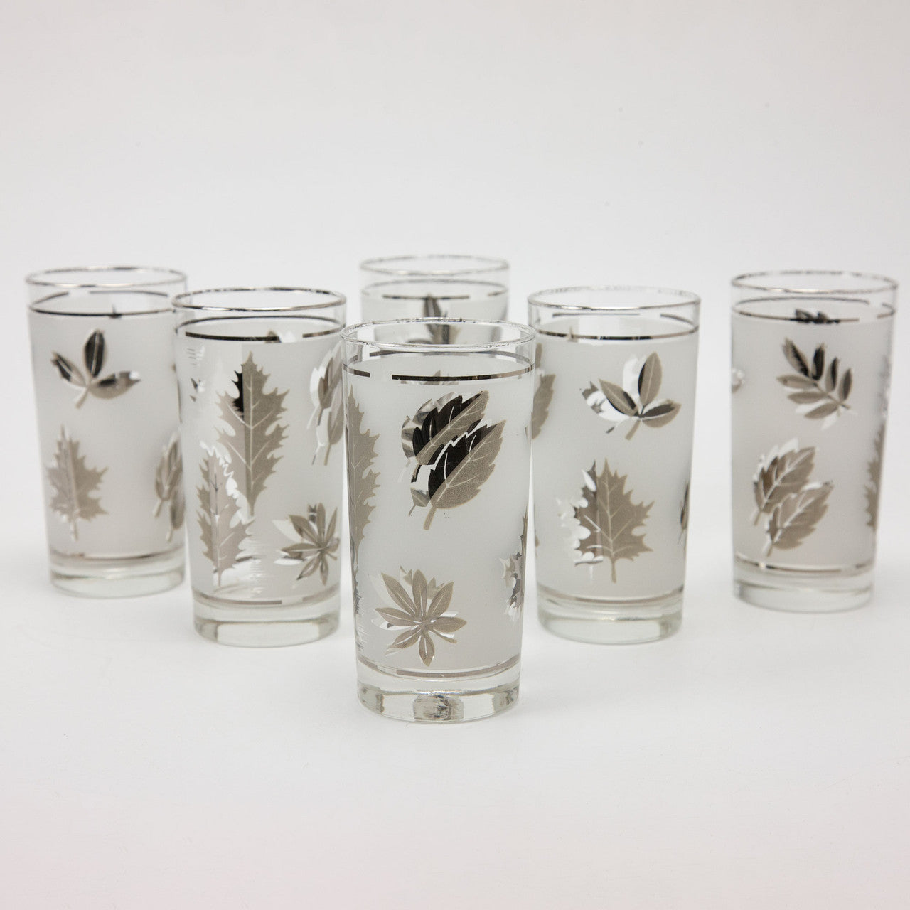 Vintage Libbey Mid Century Modern Frosted Highball Glasses Set of 6