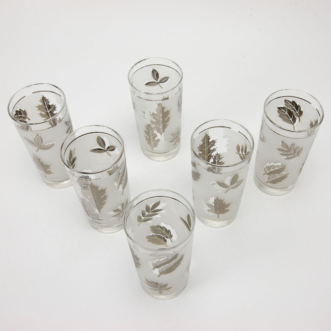 Vintage Libbey Mid Century Modern Frosted Highball Glasses Set of 6