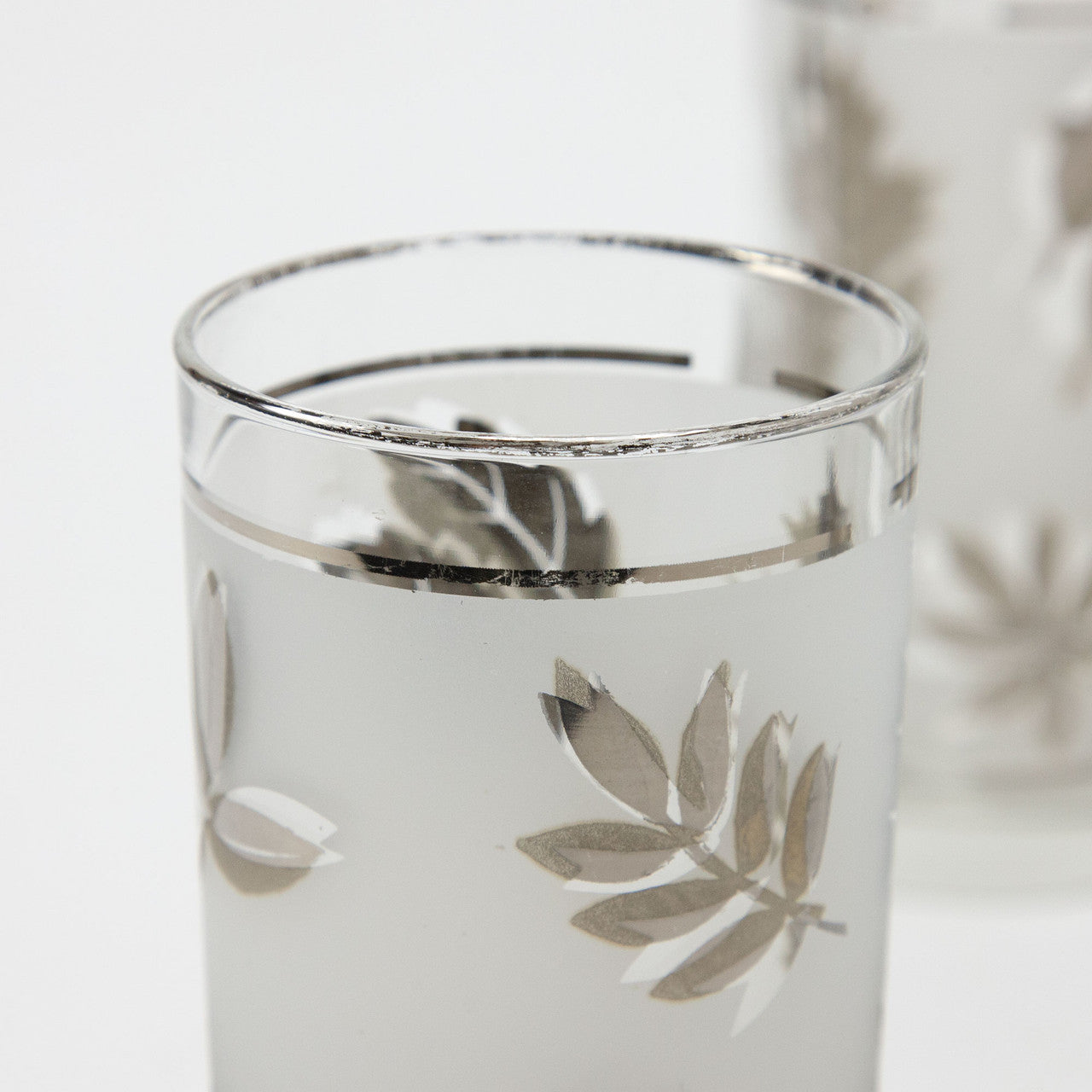 Vintage Libbey Mid Century Modern Frosted Highball Glasses Set of 6