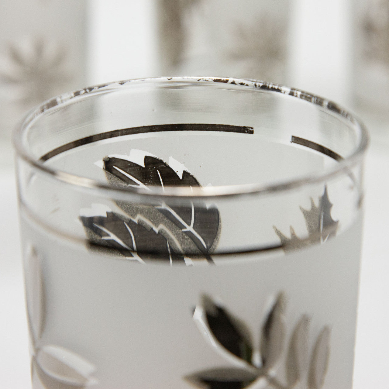 Vintage Libbey Mid Century Modern Frosted Highball Glasses Set of 6