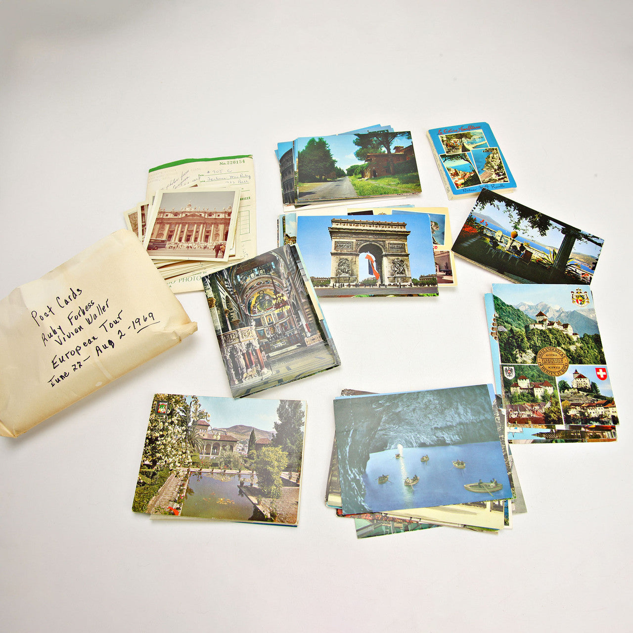 Lot of 1960s–70s Travel Postcards Europe Orient USA Snapshots & Canvas Cards