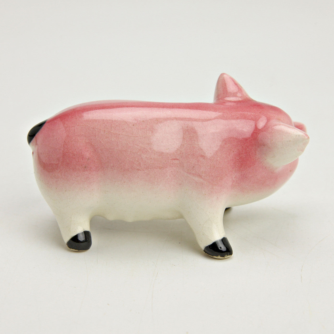 Vintage Japan Porcelain Mama Pig & 6 Piglets Figurine Farmhouse Pig Collectible