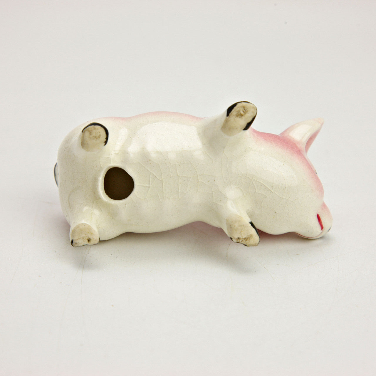 Vintage Japan Porcelain Mama Pig & 6 Piglets Figurine Farmhouse Pig Collectible