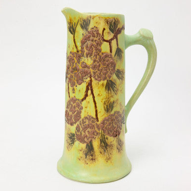 MCM Garland Ceramics Green Pine Cone Ceramic Pitcher