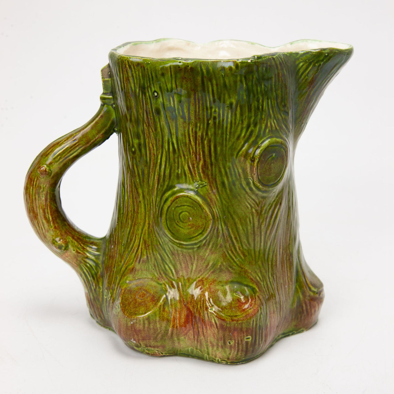 Vintage Garland Ceramics Tree Pitcher and Stump Mugs Set