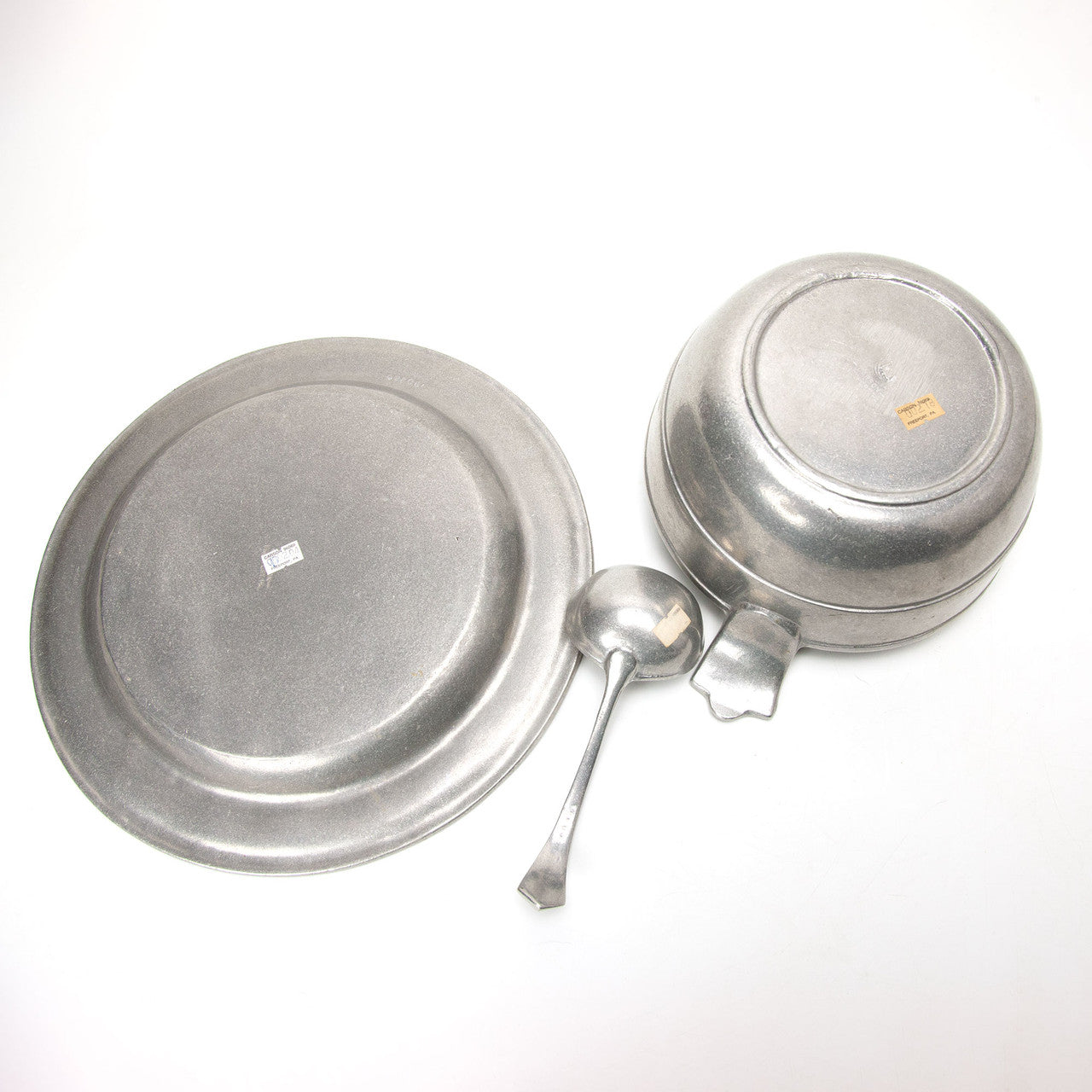 Carson Pewter Soup Tureen with Ladle and Charger Platter
