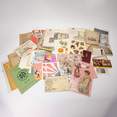Vintage Paper Ephemera Lot for Junk Journaling and Scrapbooking