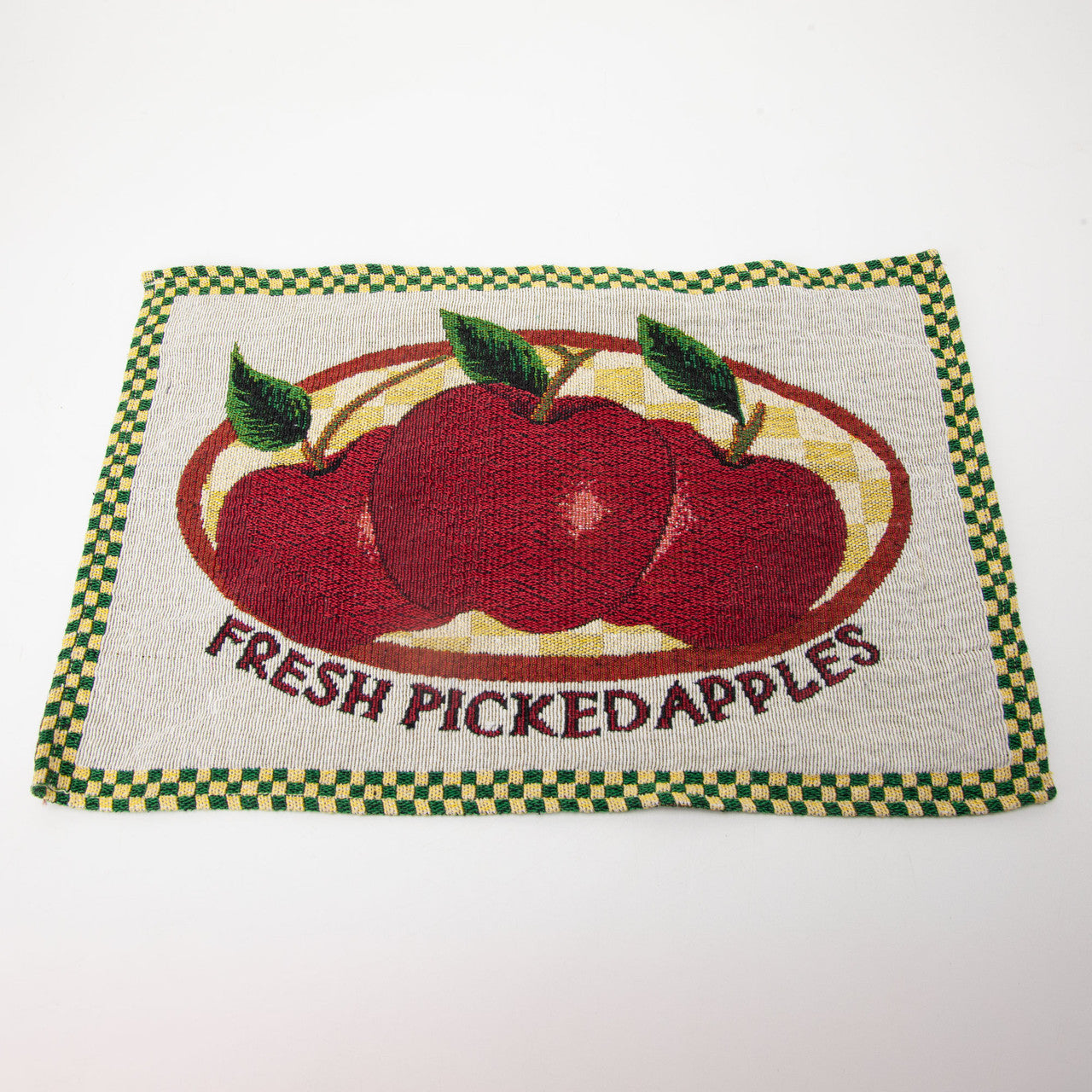 Vintage Apple Check Farmhouse Placemats Set of 4
