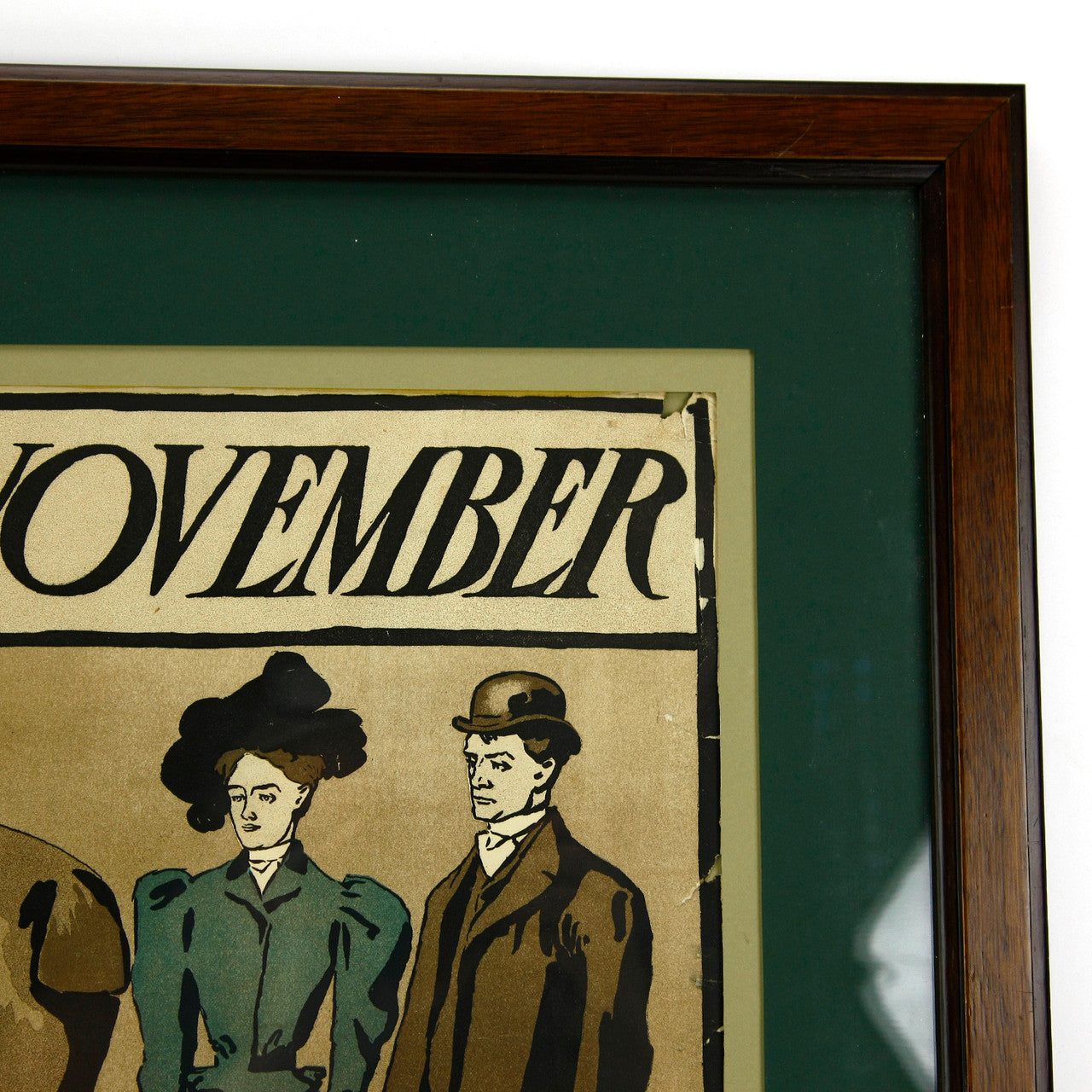 Framed Edward Penfield Lithograph - Harper's November 1897