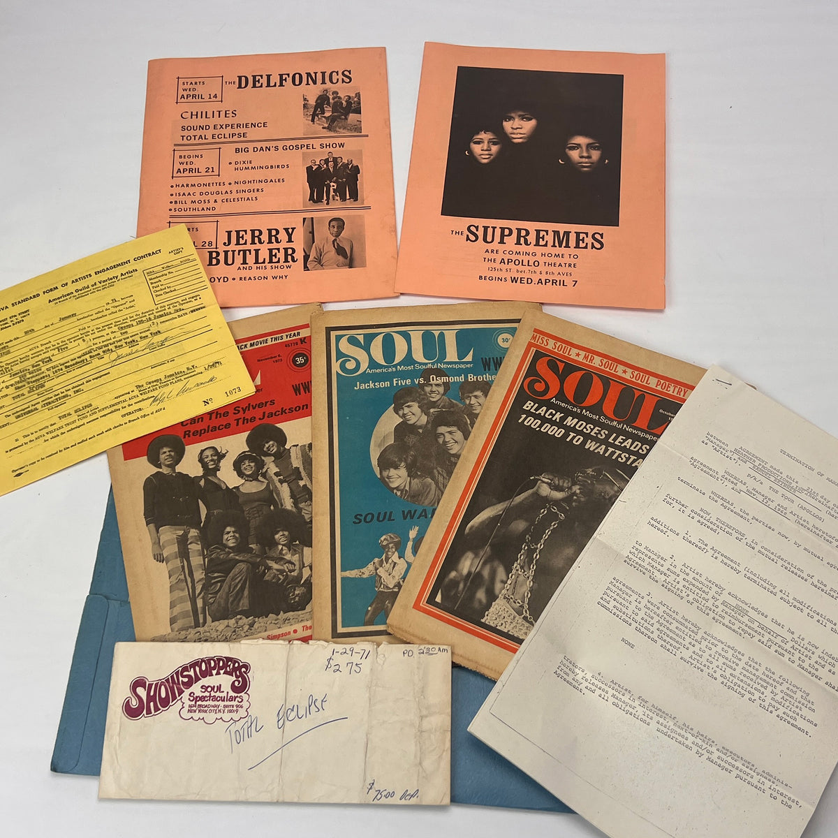 1960s 1970s Soul Funk R&B Music Tour Ephemera Archives The Poets Total Eclipse