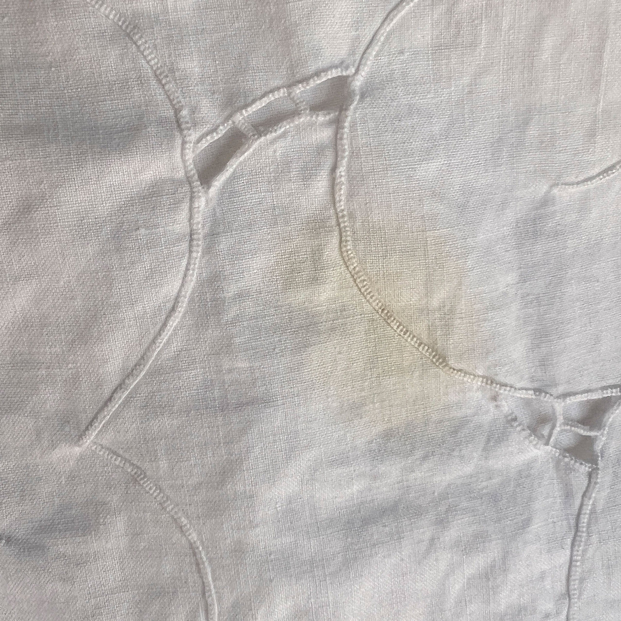 Vintage Madeira Cutwork Embroidered Tablecloth with 10 Napkins 77x62