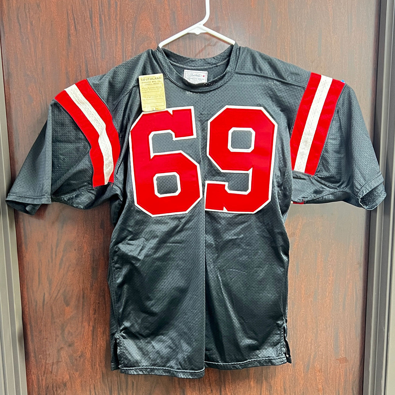 Vintage Southland Athletic Football Jersey Red Black White Size 42