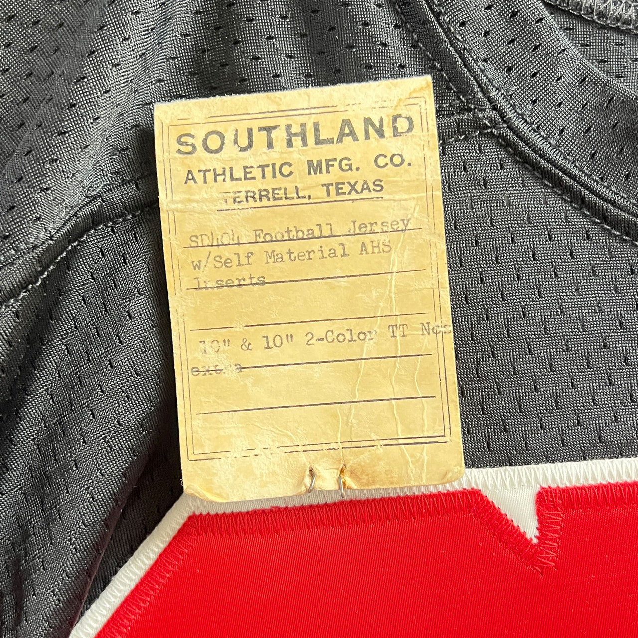 Vintage Southland Athletic Football Jersey Red Black White Size 42