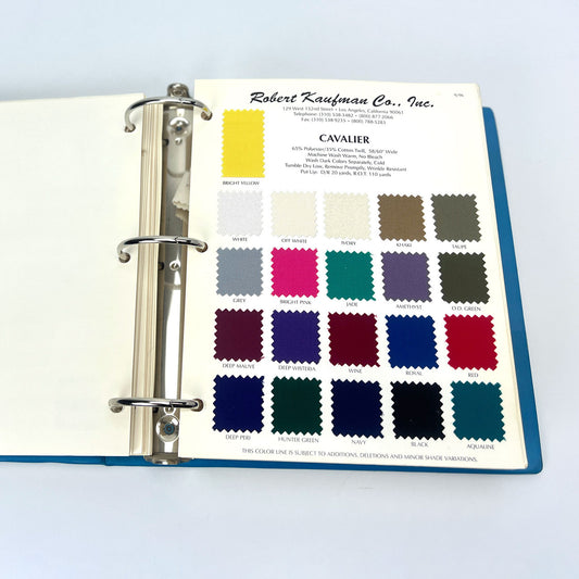 Robert Kaufman Fabric Swatch Sample Binder 1996 Sewing Ephemera