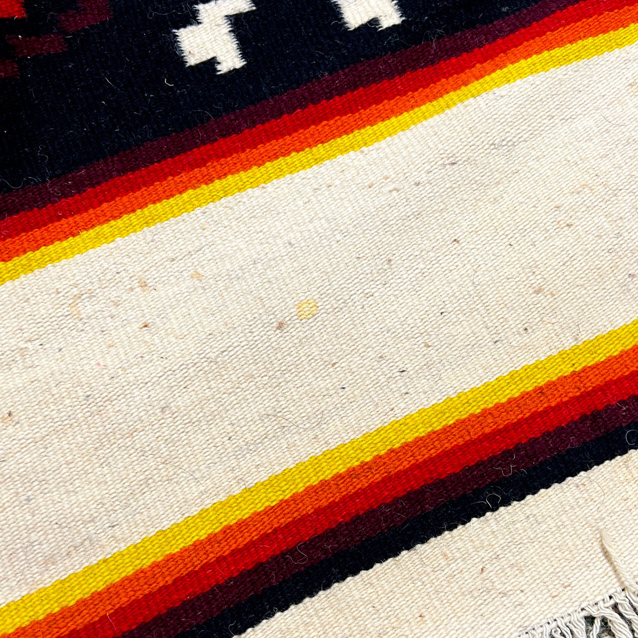 Vintage Mexican Wool Tapestry Bird Blanket Rug – Handwoven Reversible