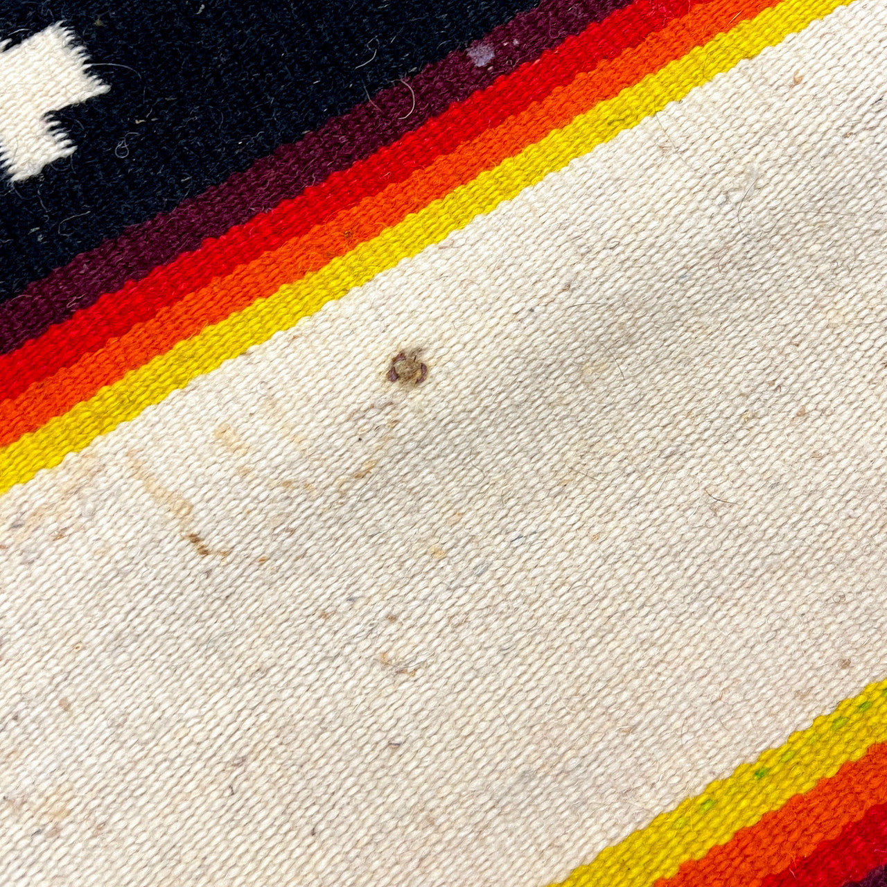Vintage Mexican Wool Tapestry Bird Blanket Rug – Handwoven Reversible