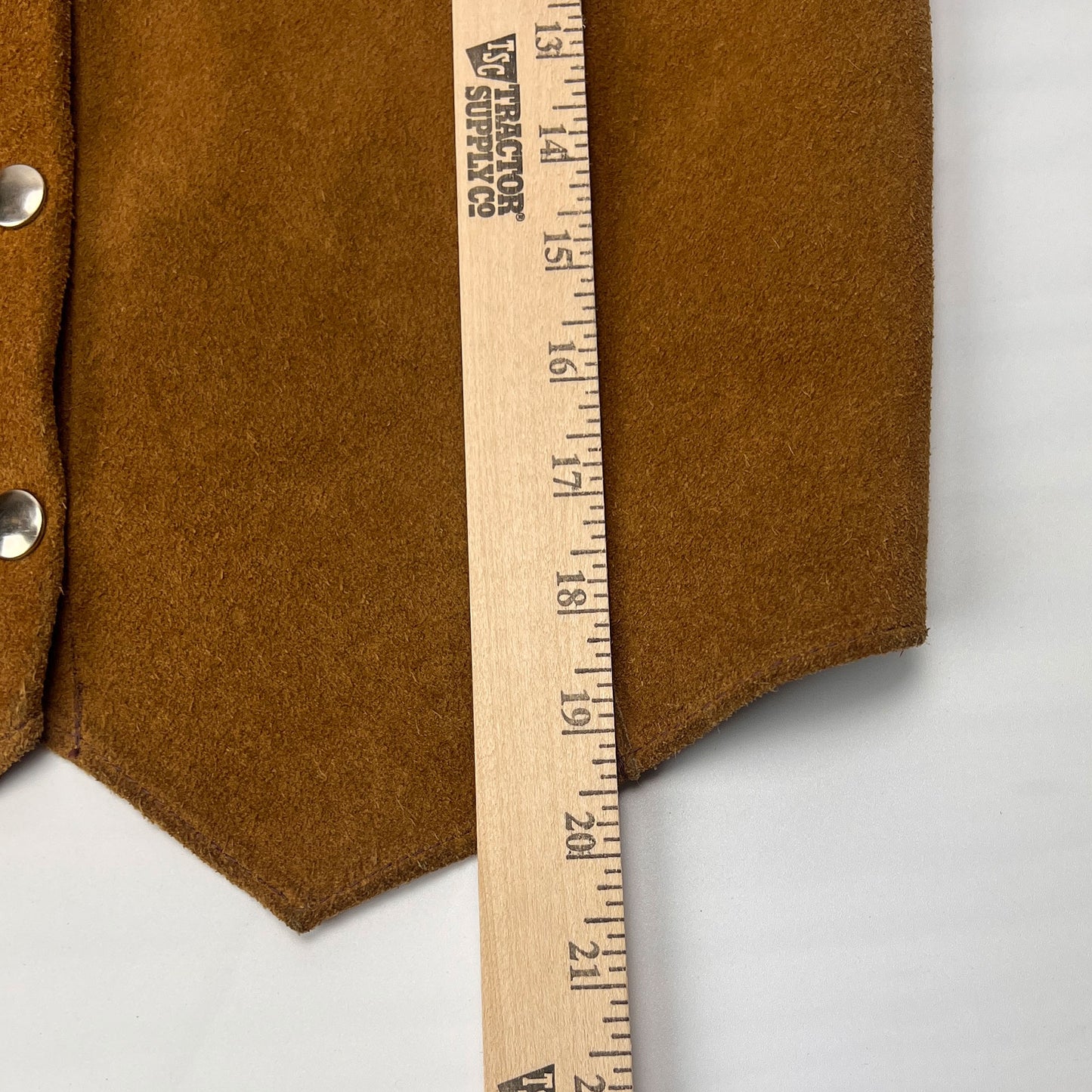 Vintage Suede Western Vest Snap Front Womens Small