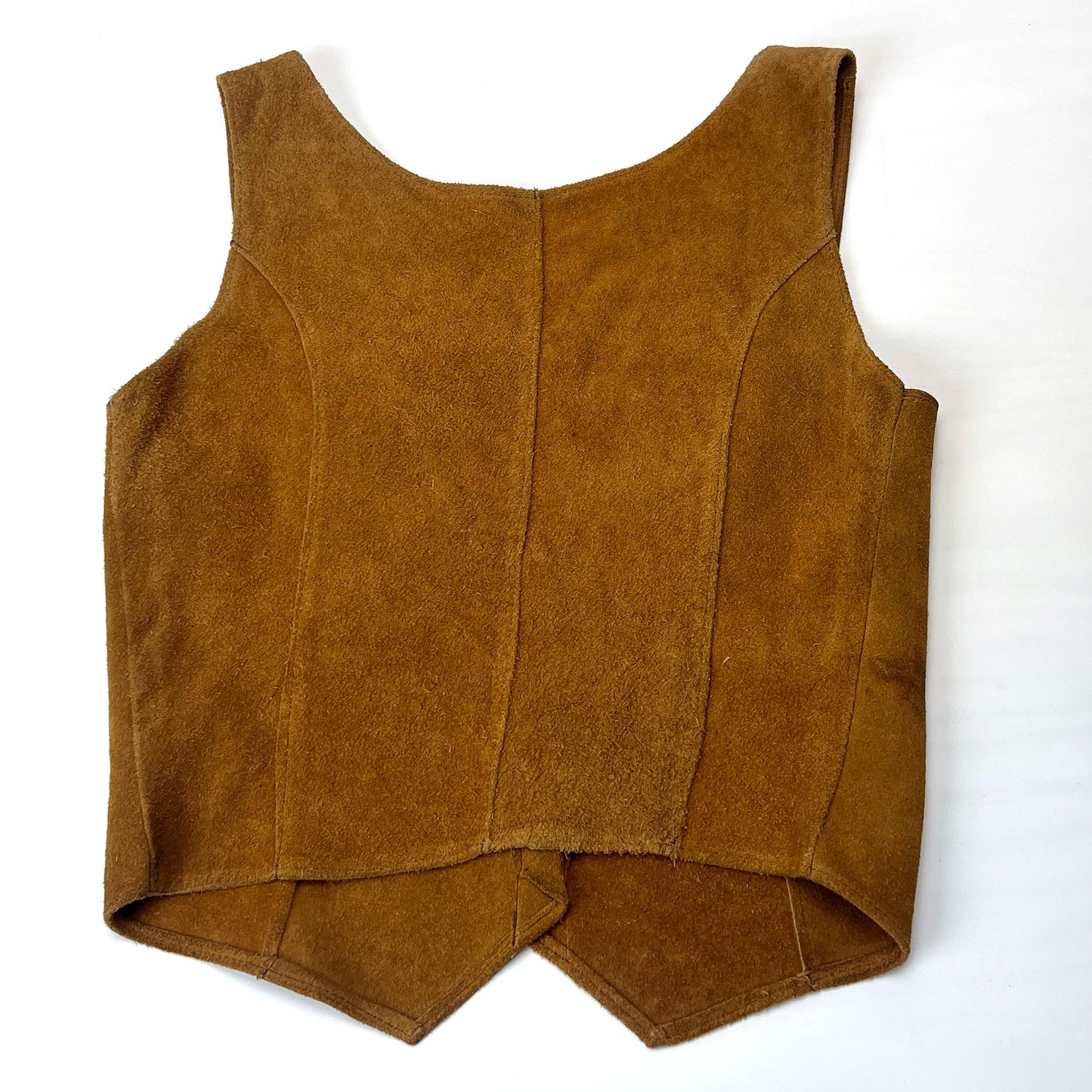 Vintage Suede Western Vest Snap Front Womens Small