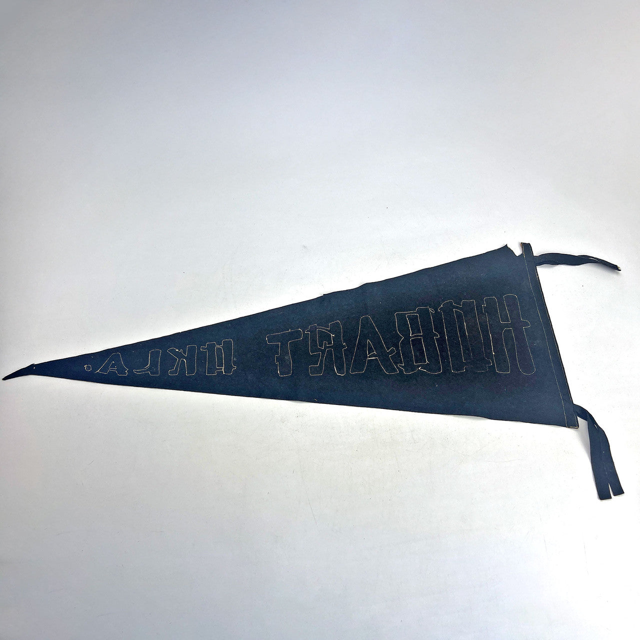 Vintage Hobart Oklahoma Wool Felt Pennant 1940s