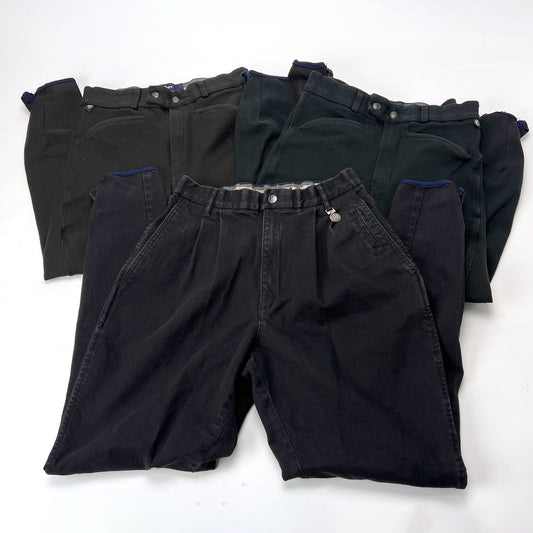 Vintage Miller Equestrian Riding Pants Black Size 28 Lot of 3