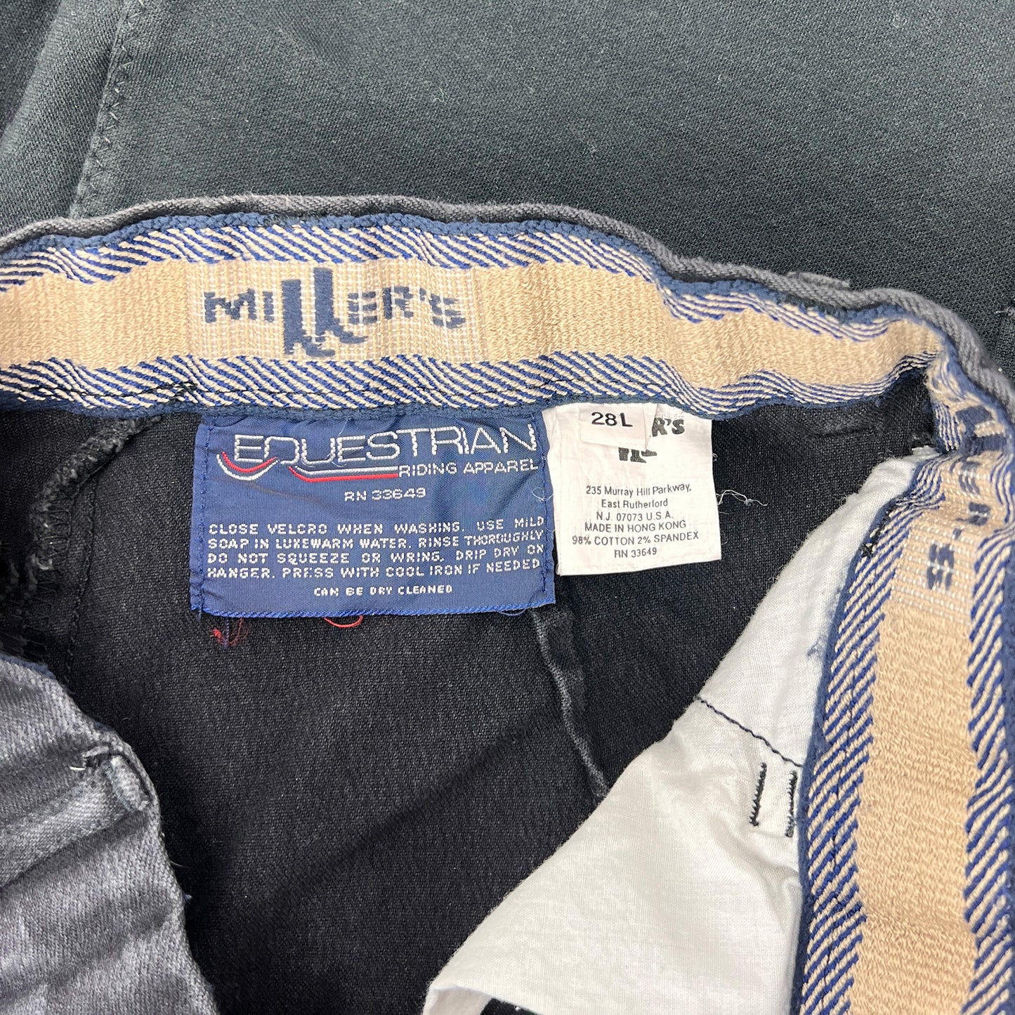 Vintage Miller Equestrian Riding Pants Black Size 28 Lot of 3