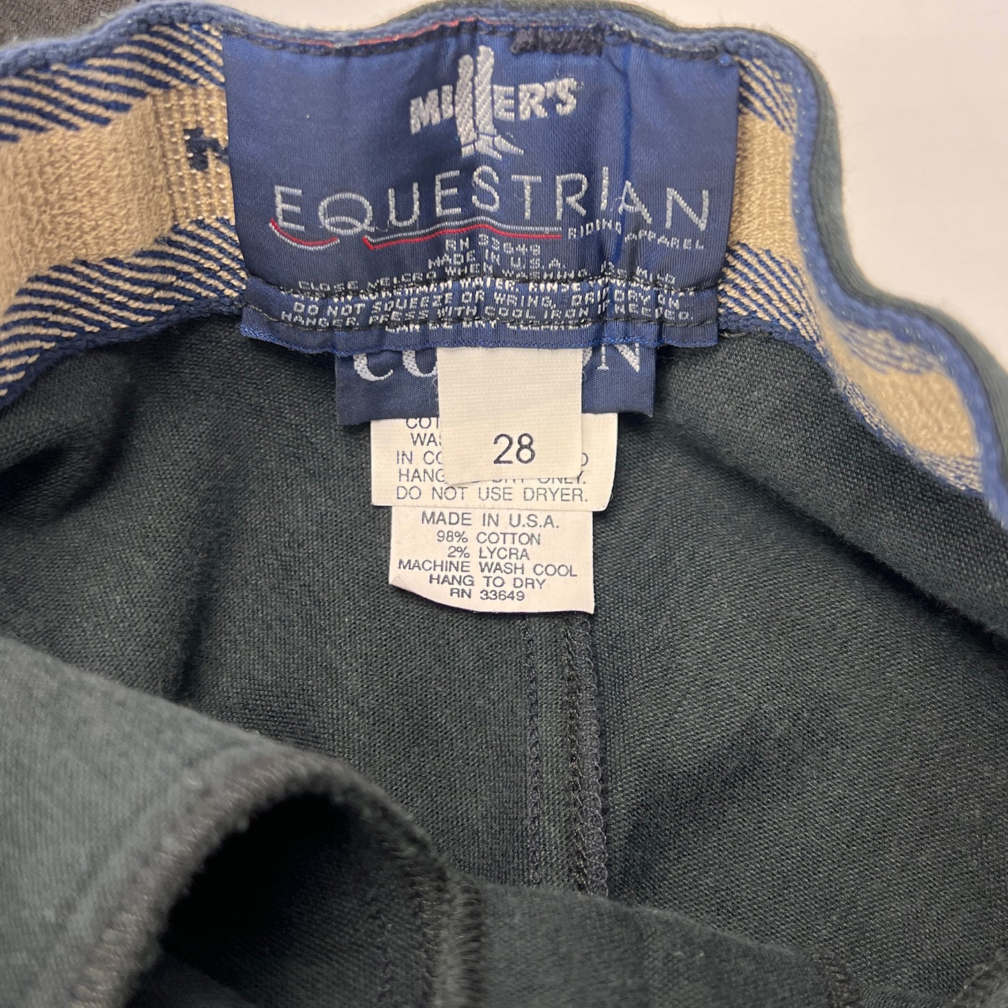Vintage Miller Equestrian Riding Pants Black Size 28 Lot of 3