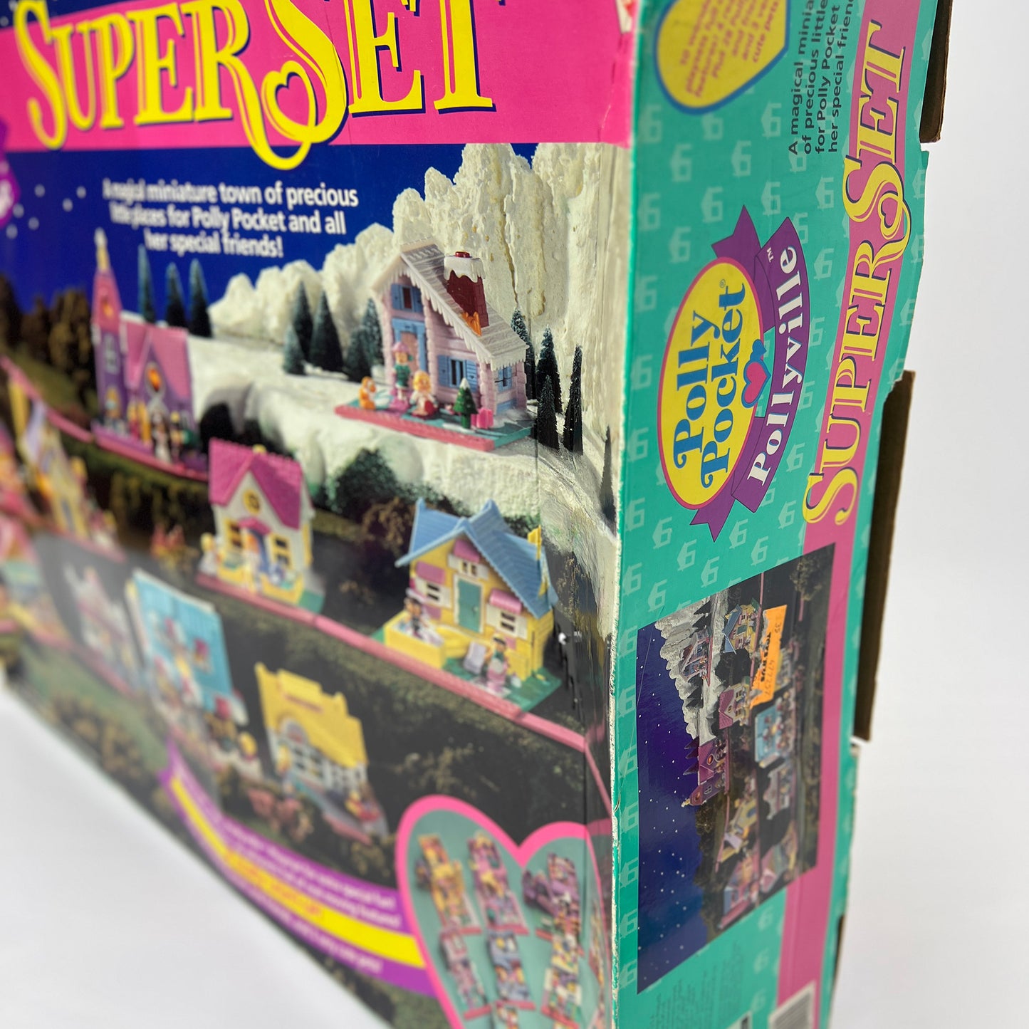 Polly Pocket Pollyville Super Set Complete With Box Lights Working